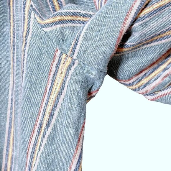 Madewell Huston Crop Pants Women’s Size Medium Rainbow Stripe Tall Pull-On Wide - Picture 5 of 13